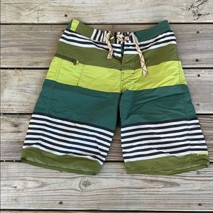 Patagonia Striped Boys Board Shorts. Size 12.